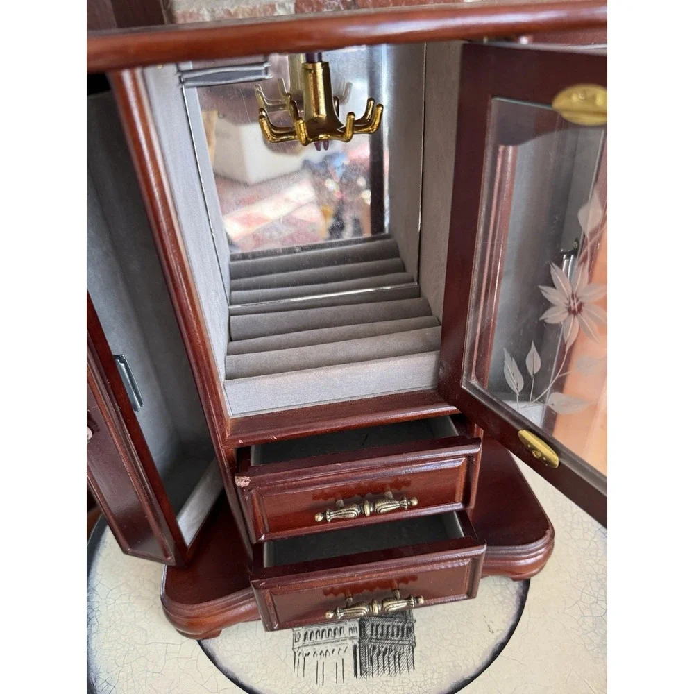 Classic Treasures Classic Treasures Walnut Finish Jewelry Chest